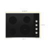 Tope Eléctrico de 4 Hornillas de Vitrocerámica 30" FlexHeat Whirlpool