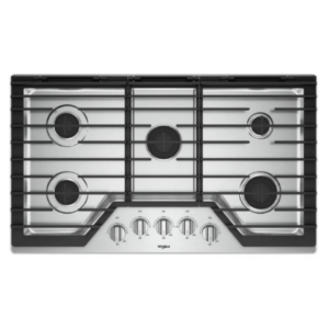Tope a Gas de 5 Hornillas de Acero 36" Whirlpool