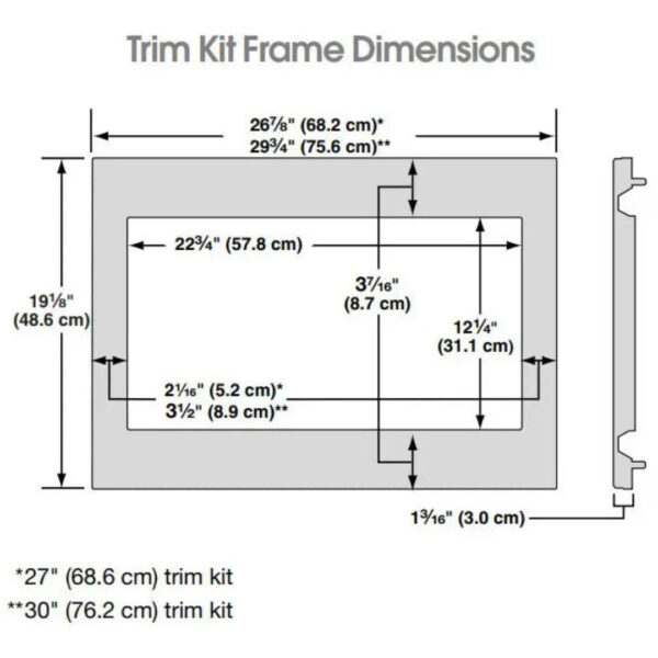 Trim Kit Empotrable para Microondas de 1.6" Whirlpool