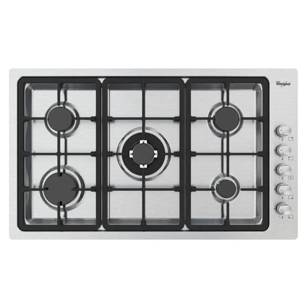Tope a Gas de Acero 5 Hornillas 36" Whirlpool