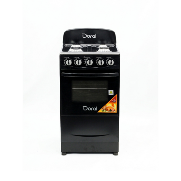 Cocina a Gas Negra con Copete 20" Doral