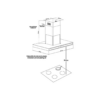 Campana Táctil Decorativa Negra de 90 cm Tetra Touch 90 Black Vetrux