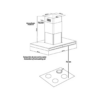 Campana Isla de Acero de 90 cm - Tetra Isla Touch 90 Vetrux