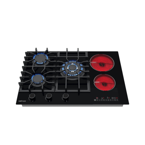 Tope de Cocina Mixto de Vitrocerámica 76 cm 220V Flexi 76 Vetrux