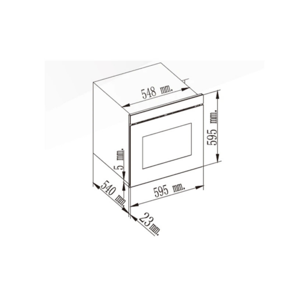 Horno Eléctrico de 60 cm Elektro Pro 60 + 220V Vetrux