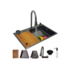 Fregador con Accesorios de 80 cm Flusso Lite 80 Vetrux