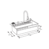 Fregador con Accesorios de 68 cm Flusso 68 Vetrux