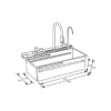 Fregador con Accesorios de 68 cm Flusso Pro 68 Vetrux