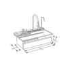 Fregador con Accesorios de 75 cm Flusso Pro 75 Vetrux