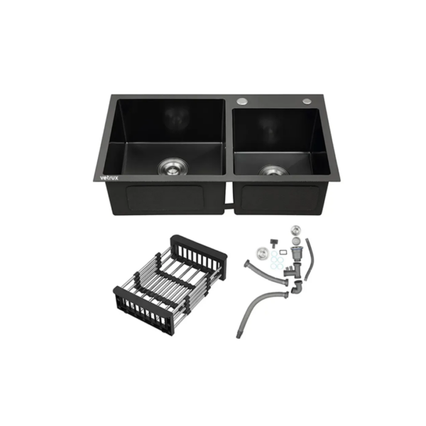 Fregador con Accesorios de 82 cm Flusso Dual 82 Vetrux
