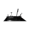 Fregador con Accesorios de 80 cm Flusso Pro 80 + Vetrux