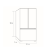 Nevera Side by Side de Acero 3 Puertas de 580L Acero 580 Vetrux