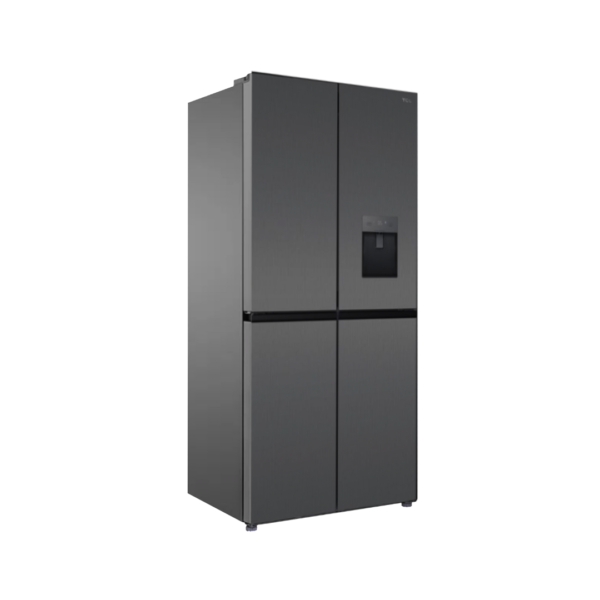 Nevera 4 Puertas Gris Cristal con Dispensador de Agua de 424 Litros TCL
