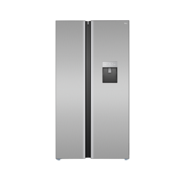 Nevera Side by Side Gris Cristal con Dispensador de Agua de 486 Litros TCL