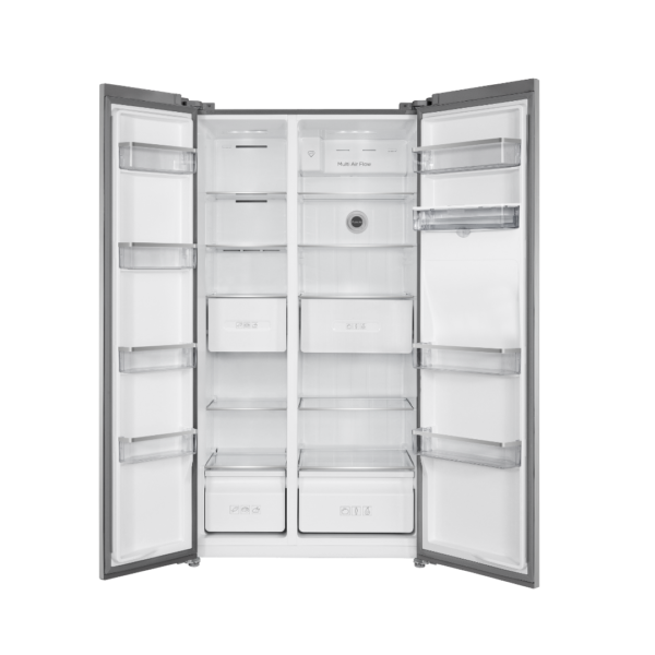 Nevera Side by Side Gris Cristal con Dispensador de Agua de 486 Litros TCL