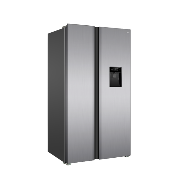 Nevera Side by Side Gris Cristal con Dispensador de Agua de 595 Litros TCL