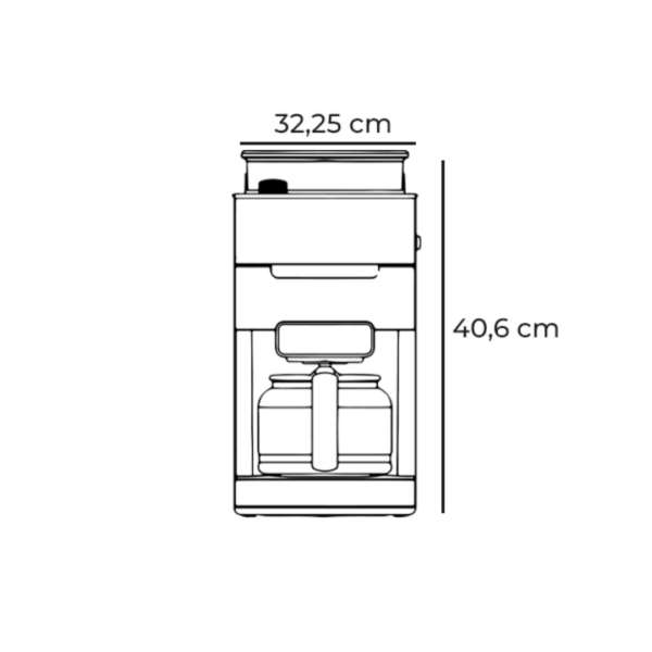 Cafetera de 12 Tazas Con Molino de Granos Grindix Vetrux