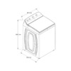 Lavadora Automática Blanca con Agitador 2 en 1 de 22Kg Whirlpool