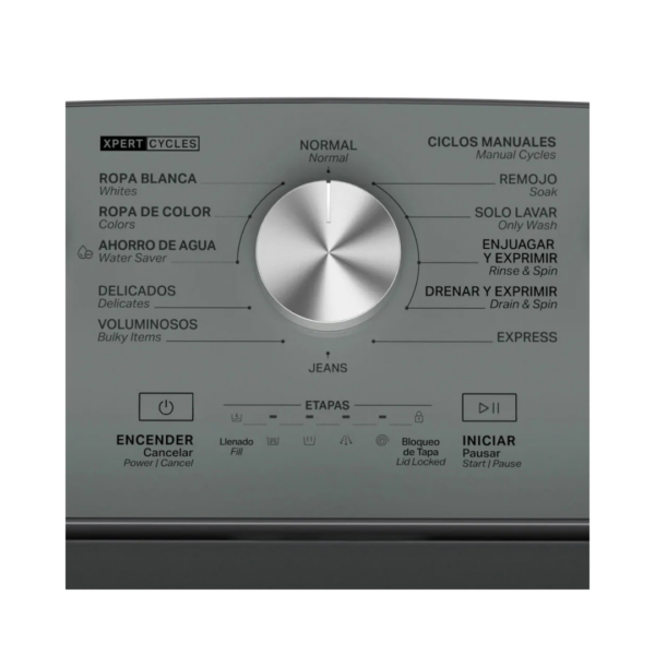 Lavadora Automática Blanca con Agitador 2 en 1 de 22Kg Whirlpool