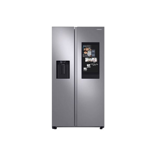 Nevera Side by Side de Acero con Dispensador de Agua y Pantalla 609L Samsung