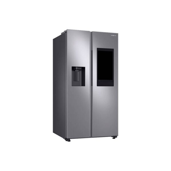 Nevera Side by Side de Acero con Dispensador de Agua y Pantalla 609L Samsung