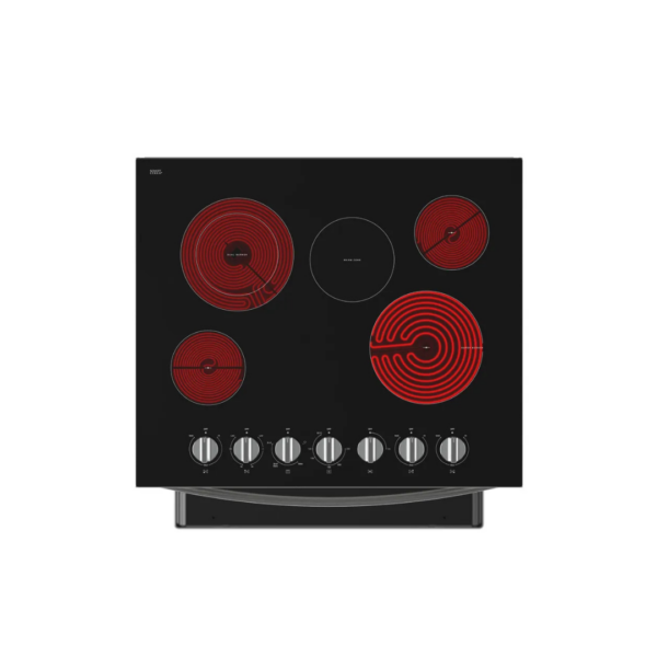 Cocina Eléctrica Plateada Empotrable de Vitrocerámica Schott Ceran 30" Whirlpool
