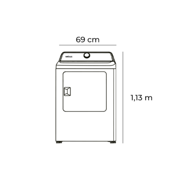 Secadora Eléctrica Gris de 22Kg Seka 22 Pro 220V Vetrux
