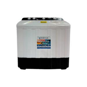 Lavadora Semiautomática Panel Negro con Tapa Blanca Omega 14KG