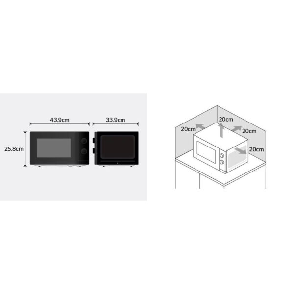 Horno Microondas Negro de 20L LG