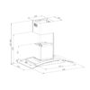 Campana Decorativa de Pared Negra 90 cm Prisma Touch 90 Black Drija