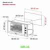 Horno Gas+Eléctrico 90 cm América 90 Gas Grill Drija