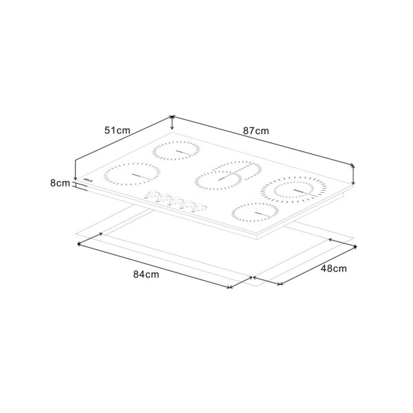 Tope de Cocina Eléctrico de Vitrocerámica 36" 220V Bari 90 Elect Drija