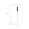 Nevera Side by Side Negra Espejo de 435 Litros Black Drija