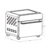 Horno de Mesa Negro de 25 Litros Bruschetta 25L-B Drija