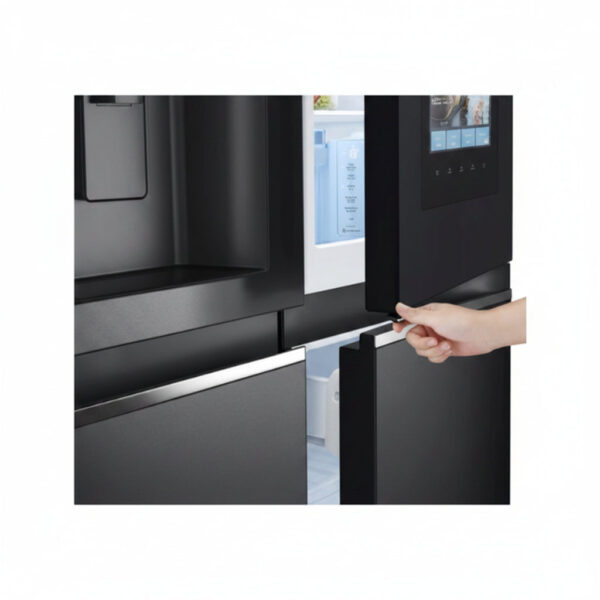 Nevera Side by Side de Acero Negro Mate InstaView con Dispensador de Agua de 676 Litros LG