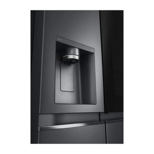 Nevera Side by Side de Acero Negro Mate InstaView con Dispensador de Agua de 676 Litros LG