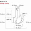 Campana de Pared Decorativa de Vidrio Negro Eclipse Drija