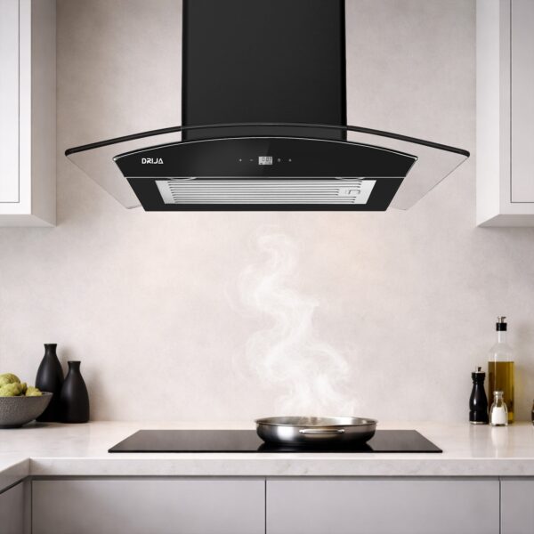 Campana Decorativa de Pared Negra 60 cm Prisma Touch 60 Black Drija