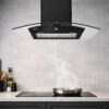 Campana Decorativa de Pared Negra 90 cm Prisma Touch 90 Black Drija