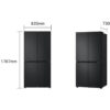 Nevera Side by Side Negro Mate Cross Door de 464 Litros LG