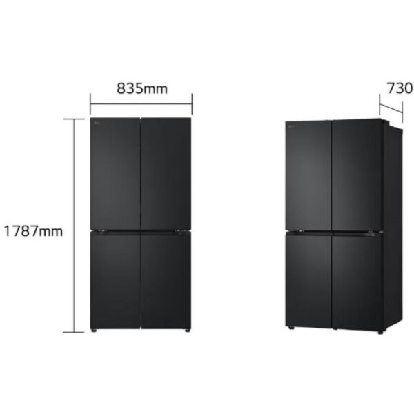 Nevera Side by Side Negro Mate Cross Door de 464 Litros LG