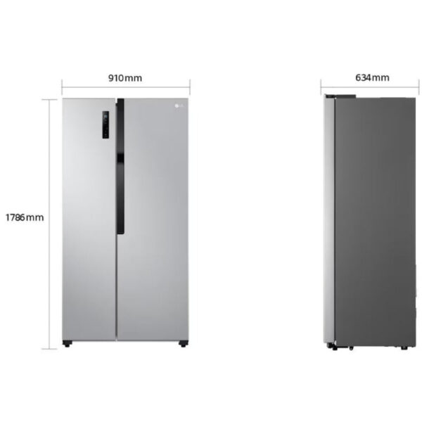 Nevera Side by Side de Acero de 508 Litros LG
