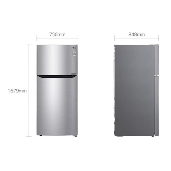Nevera de Acero Inoxidable de 595 Litros LG
