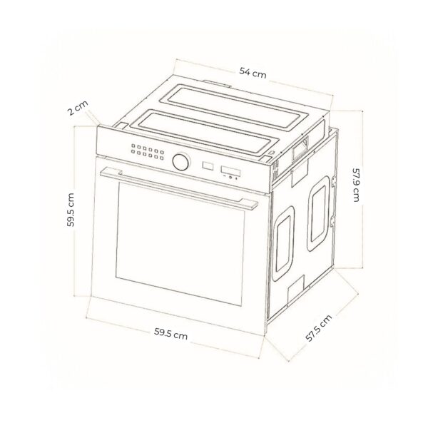 Horno Eléctrico con Airfryer Indico 60 Drija
