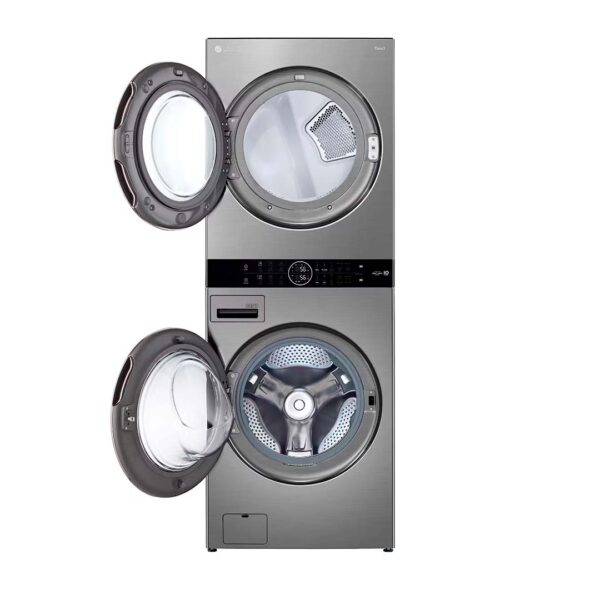 Centro de Lavado de Acero Silver Wash Tower de 22KG LG