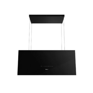 Campana de Isla de Vidrio Negro Pendente 90-B Drija