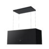 Campana de Isla de Vidrio Negro Pendente 90-B Drija