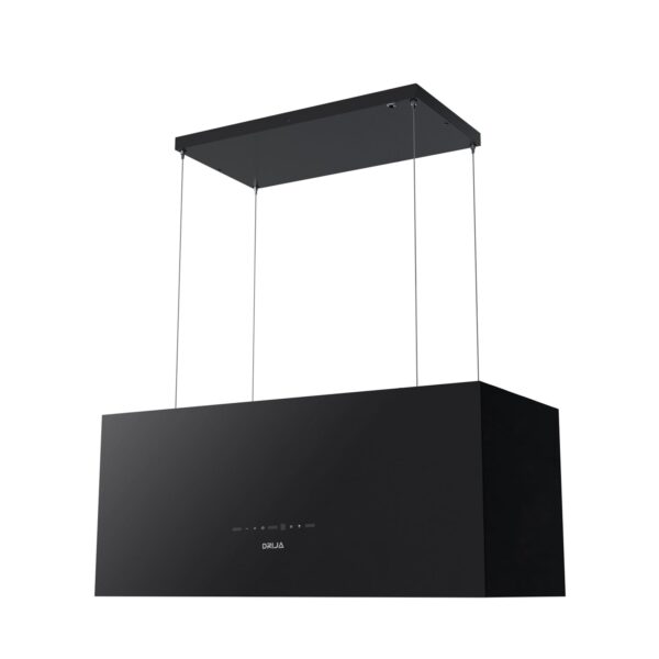 Campana de Isla de Vidrio Negro Pendente 90-B Drija