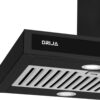 Campana de Isla Decorativa Negra Quadrato 76 Isla Black Drija