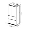 Nevera Side by Side de Acero Negro 520 Litros 18.1" DARKI18FD4P Drija